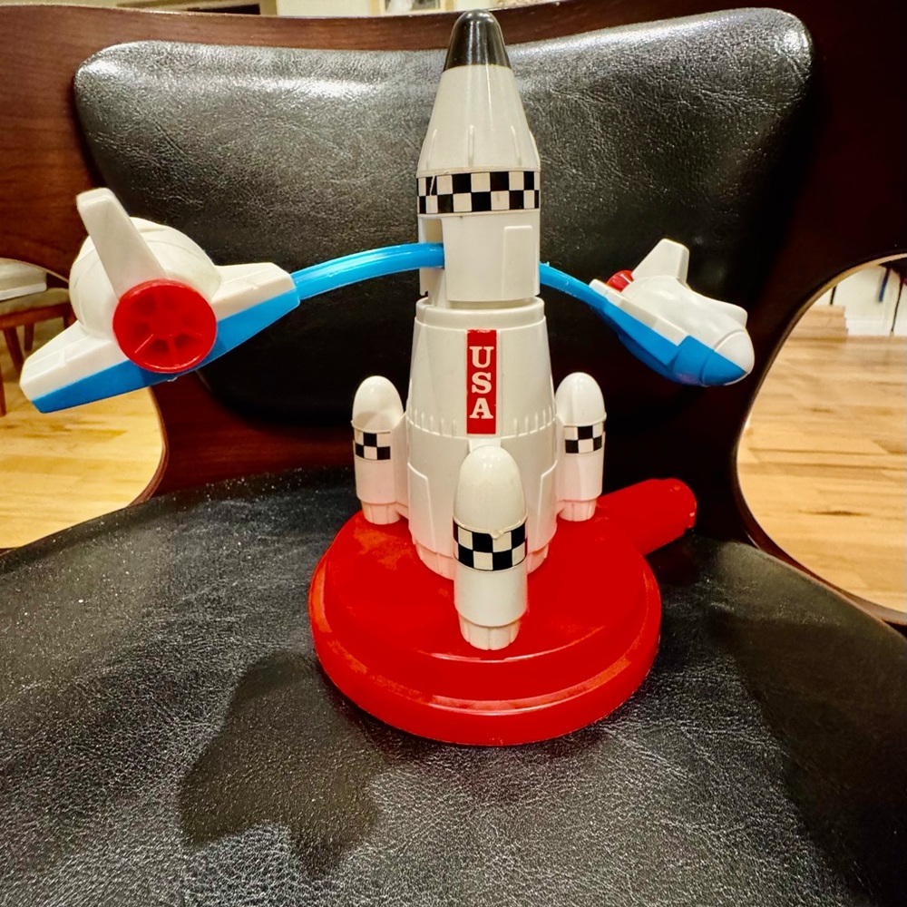 Disney Vintage train set rocket ship ride used condition